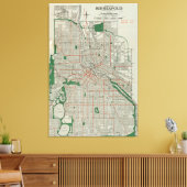 Vintage Karte von Minneapolis Minnesota (1921) Leinwanddruck (Insitu (Wohnzimmer))