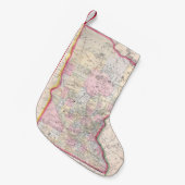 Vintage Karte von Minnesota (1864) Kleiner Weihnachtsstrumpf (Vorderansicht (hängend))