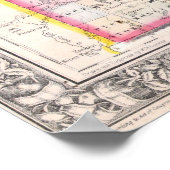 Vintage Karte von Minnesota (1864) Poster (Ecke)