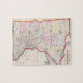 Vintage Karte von Minnesota (1864) Puzzle (Horizontal)