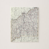 Vintage Karte von Missouri (1883) Puzzle (Vertikal)