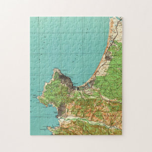 Vintage Karte von Monterey Kalifornien (1941) Puzzle