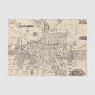 Vintage Karte von Montgomery, Alabama (1899) Seidenpapier