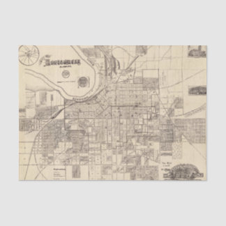 Vintage Karte von Montgomery, Alabama (1899) Seidenpapier