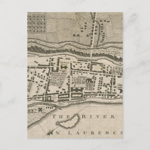 Vintage Karte von Montreal (1758)