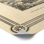 Vintage Karte von Montreal (1859) Poster (Ecke)