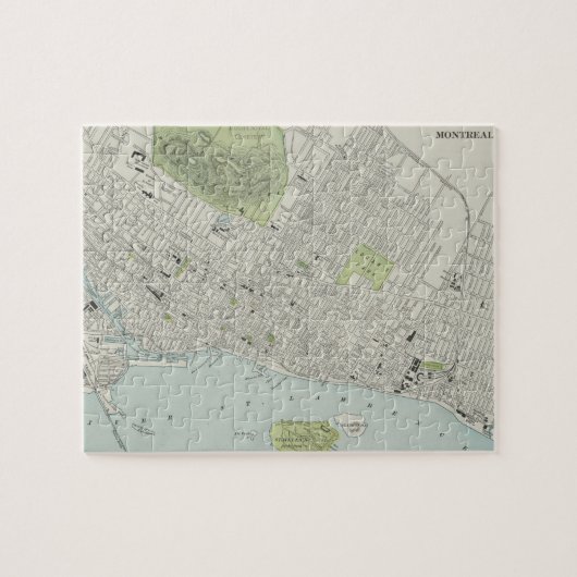 Vintage Karte von Montreal (1901) Puzzle (Horizontal)
