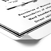 Vintage Karte von Montreal (1906) BW Poster (Ecke)