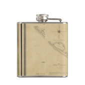 Vintage Karte von Nantucket (1838) Flachmann (Rückseite)