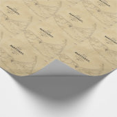 Vintage Karte von Nantucket (1838) Geschenkpapier (Ecke)
