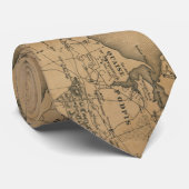 Vintage Karte von Nantucket (1869) Krawatte (Gerollt)