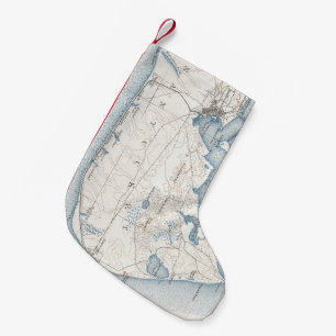 Vintage Karte von Nantucket (1919) Kleiner Weihnachtsstrumpf