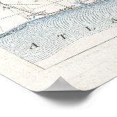 Vintage Karte von Nantucket (1919) Poster (Ecke)