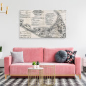 Vintage Karte von Nantucket Leinwanddruck (Insitu (Wohnzimmer))