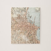 Vintage Karte von Neapel, Italien (1897) Puzzle (Vertikal)