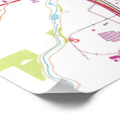 Vintage Karte von Neenah Wisconsin (1955) Poster (Ecke)