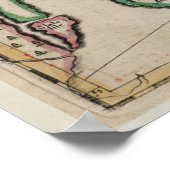 Vintage Karte von Neuengland (1675) Poster (Ecke)