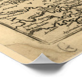 Vintage Karte von Neuengland (1685) Poster (Ecke)