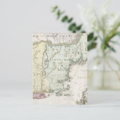 Vintage Karte von Neuengland (1716) (Stehend Vorderseite)