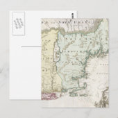 Vintage Karte von Neuengland (1716) (Vorne/Hinten)