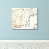 Vintage Karte von Neuengland (1716) Leinwanddruck (Insitu (Holzboden))
