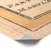 Vintage Karte von Neuengland (1729) Poster (Ecke)