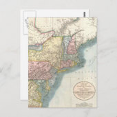 Vintage Karte von Neuengland (1821) (Vorne/Hinten)