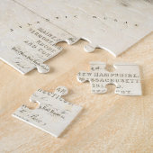 Vintage Karte von Neuengland (1839) Puzzle (Seite)