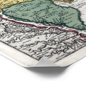 Vintage Karte von Neuengland Poster (Ecke)