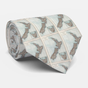 Vintage Karte von Neuseeland (1900) Krawatte