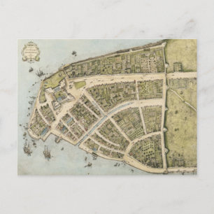 Vintage Karte von New Amsterdam (1660)