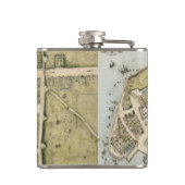 Vintage Karte von New Amsterdam (1660) Flachmann (Rückseite)