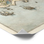 Vintage Karte von New Amsterdam (1660) Poster (Ecke)