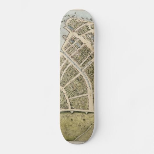 Vintage Karte von New Amsterdam (1660) Skateboard (Vorderseite)