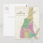Vintage Karte von New Hampshire (1827) (Vorne/Hinten)