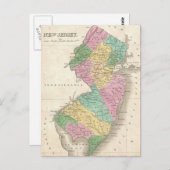 Vintage Karte von New Jersey (1827) (Vorne/Hinten)