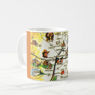 Vintage-Karte von New Mexico  Kaffeetasse