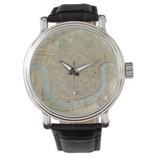 Vintage Karte von New Orleans (1919) Armbanduhr