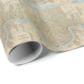 Vintage Karte von New Orleans (1919) Geschenkpapier (Rolleneckpunkt)