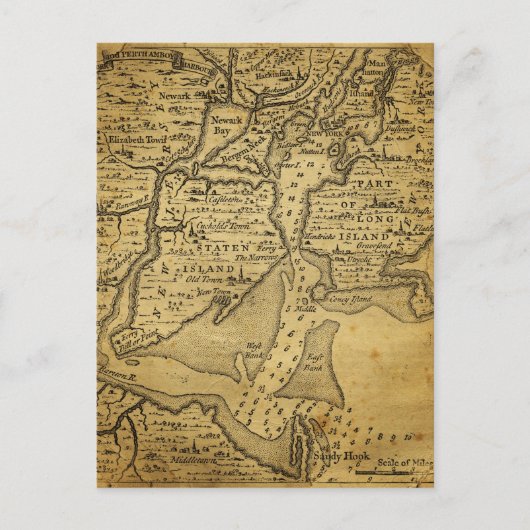 Vintage Karte von New York (Vorderseite)