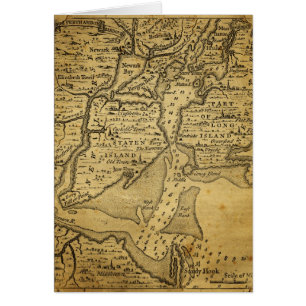 Vintage Karte von New York