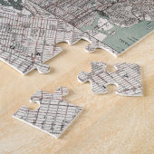 Vintage Karte von New York (1897) Puzzle (Seite)