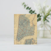 Vintage Karte von New York City (1846) (Stehend Vorderseite)