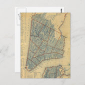 Vintage Karte von New York City (1846) (Vorne/Hinten)