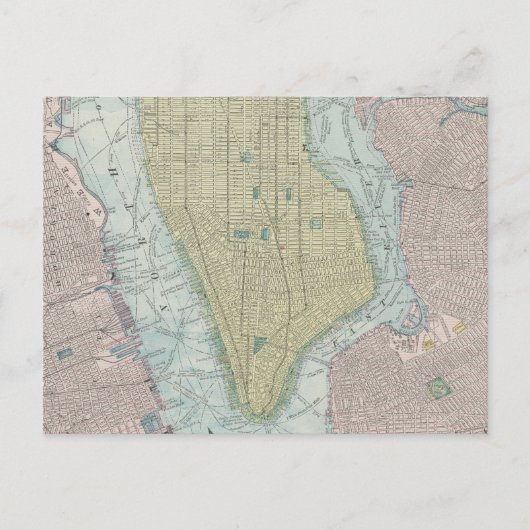 Vintage Karte von New York City (1901) (Vorderseite)