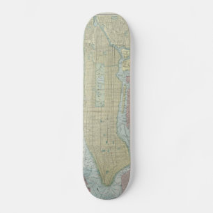Vintage Karte von New York City (1901) Skateboard
