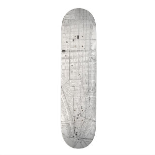 Vintage Karte von New York City (1911) Skateboard