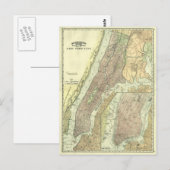 Vintage Karte von New York City Manhattan (Vorne/Hinten)