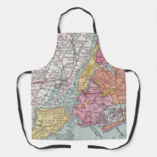 Vintage Karte von New York City Schürze
