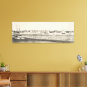 Vintage Karte von Newport RI (1860) Leinwanddruck (Insitu (Wohnzimmer))